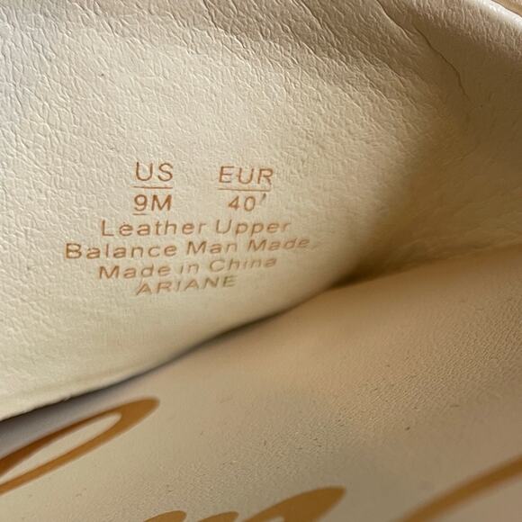 Sam Edelman Ariane Ivory Leather Slide Sandals Tortoise Buckle Sz 9 - Picture 10 of 11